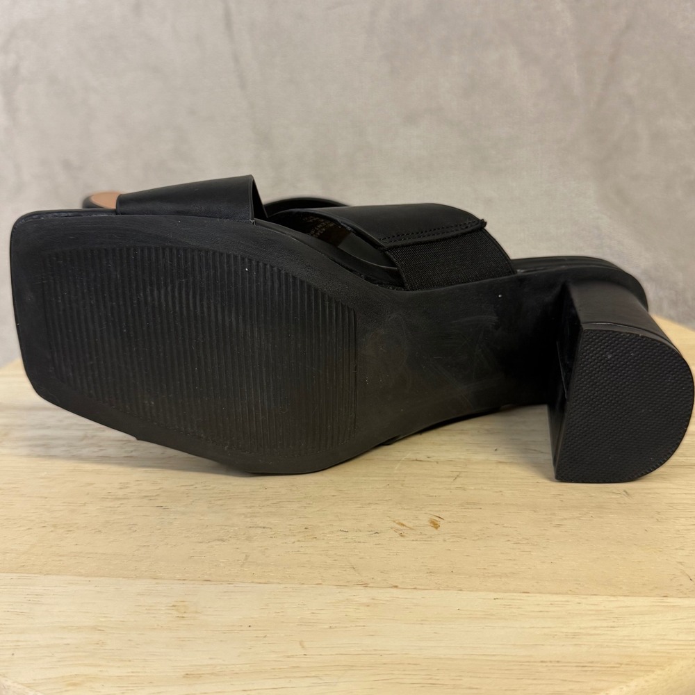 Torrid Black Crisscross Block Heel Mules Square Toe Sandals 7.5WW 43495484 - Picture 14 of 16